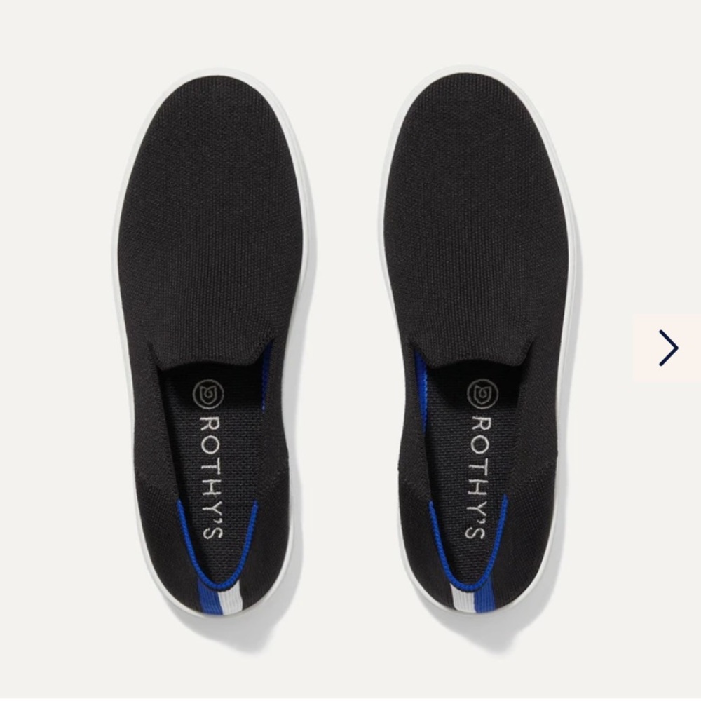 Rothys The Sneaker slip on Black 9.5